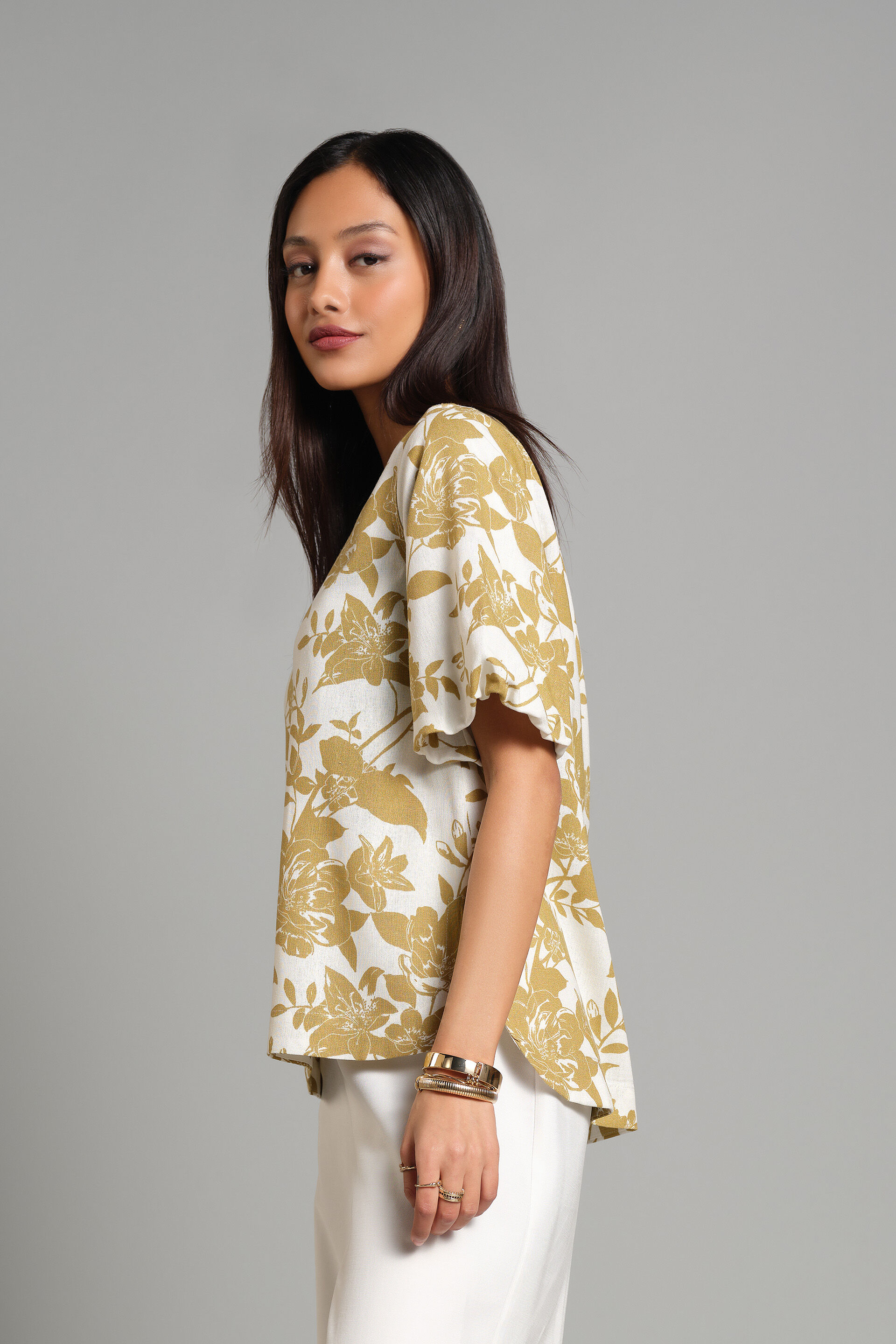 Mountain Flower Shirt, Beige, image 5